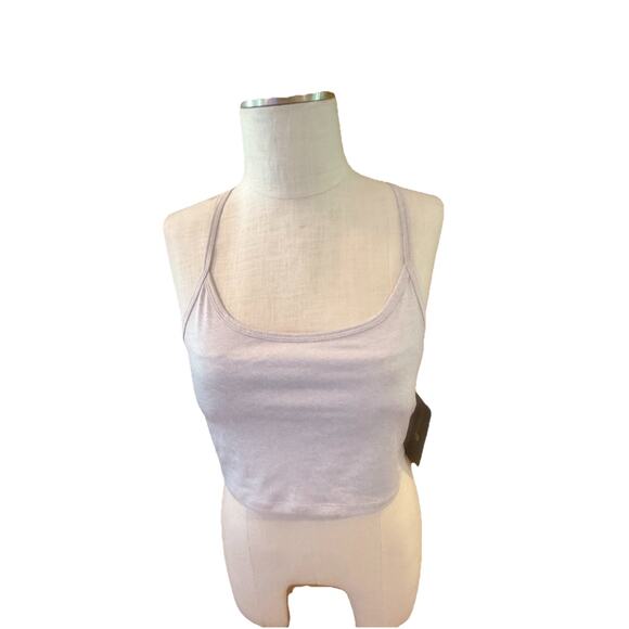 Harmony Balance Tops - Harmony Balance Cropped Tank Top Women’s Large Heather Gray Yoga Gym NWT